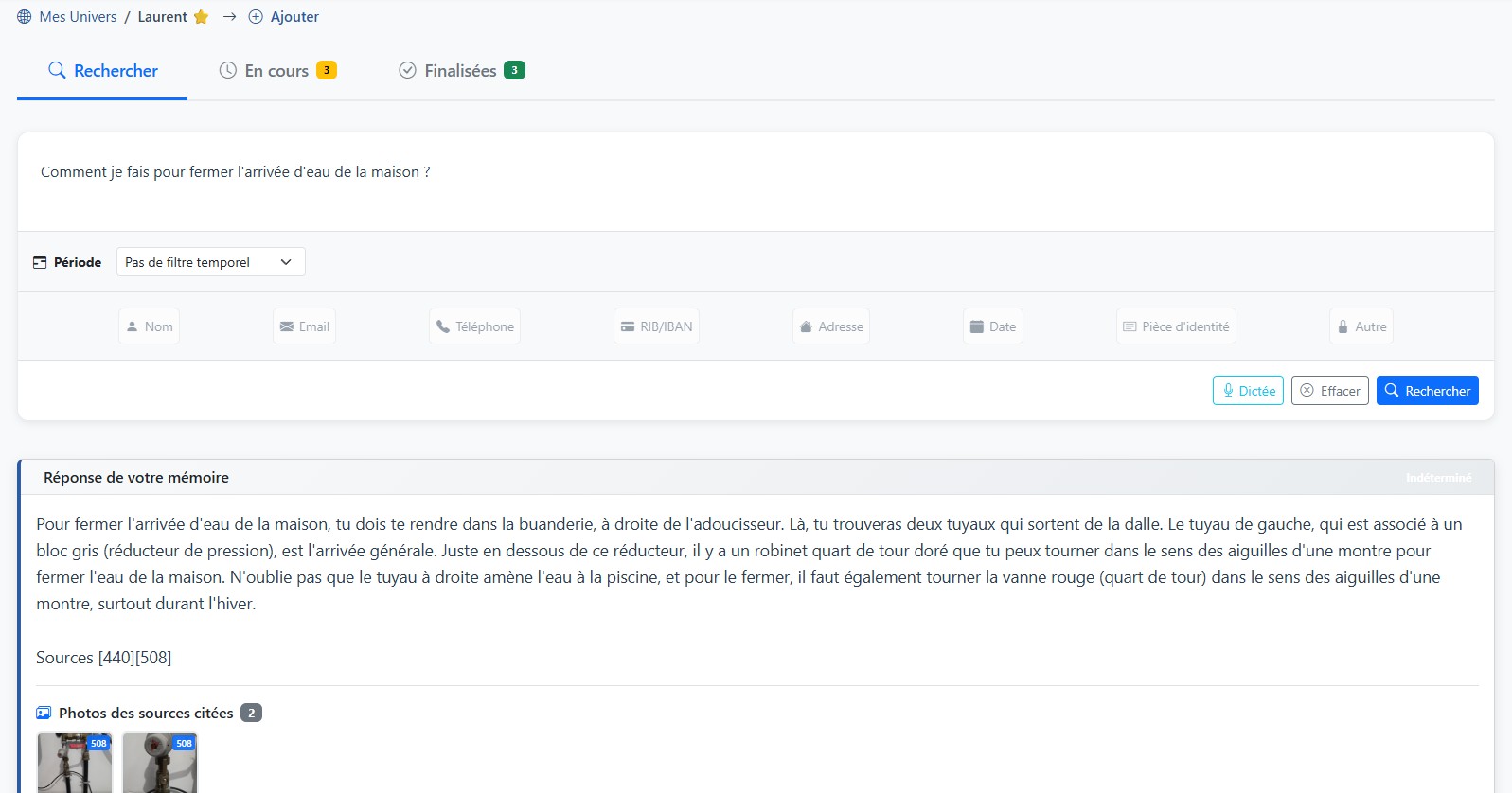 MyMemory - Mémoire virtuelle IA